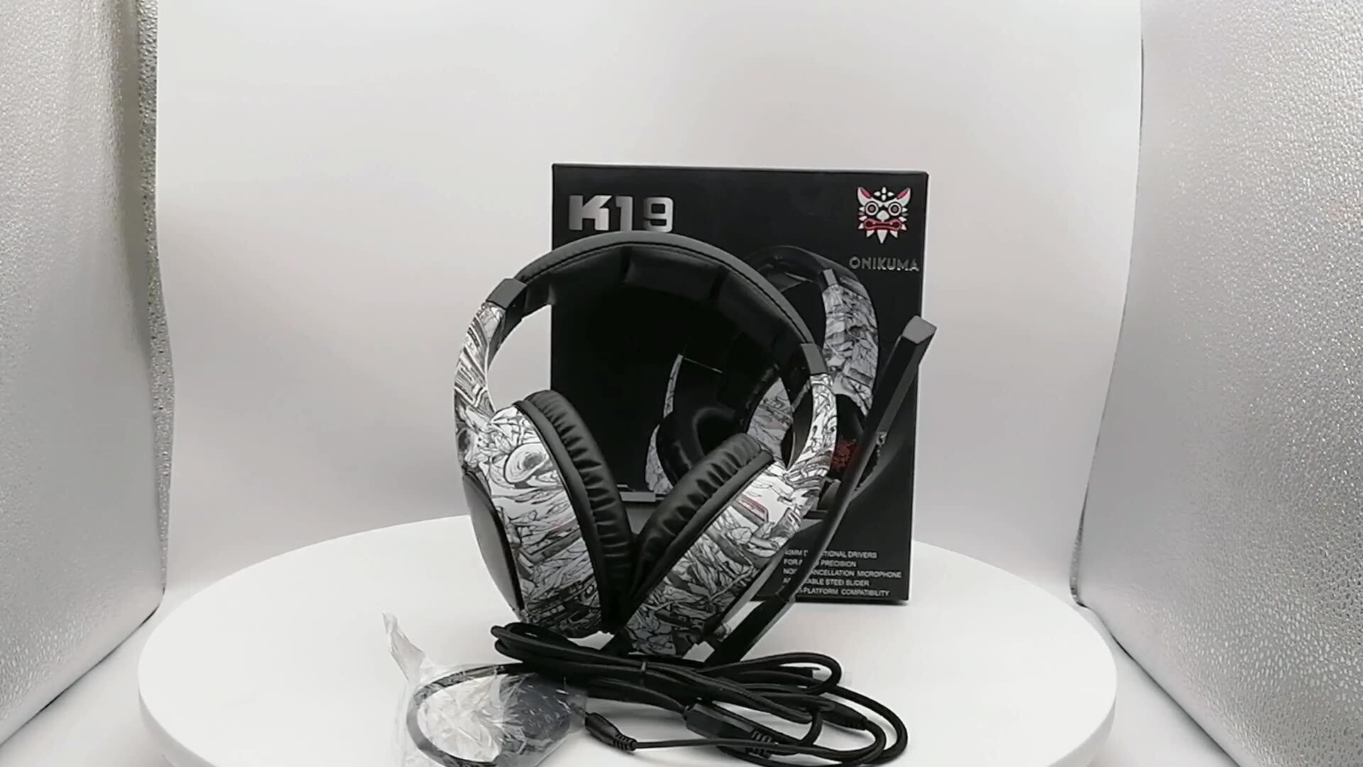 ONIKUMA K19 Camouflage Gaming Headset Stereo Bass Earphones