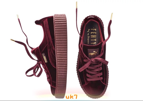 puma velvet platform shoes