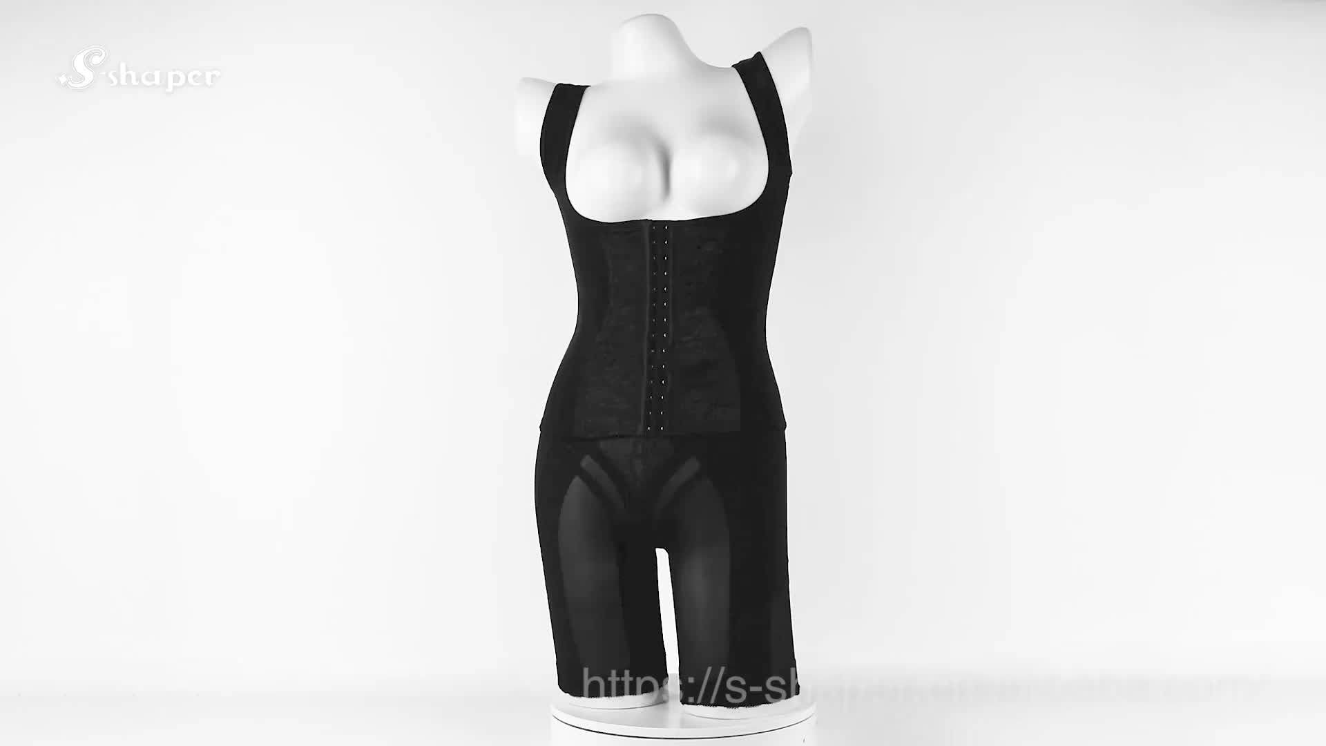 Sshaper Slim Cup Corset Bustier Body Suit,Women Lift Shapewear,Open