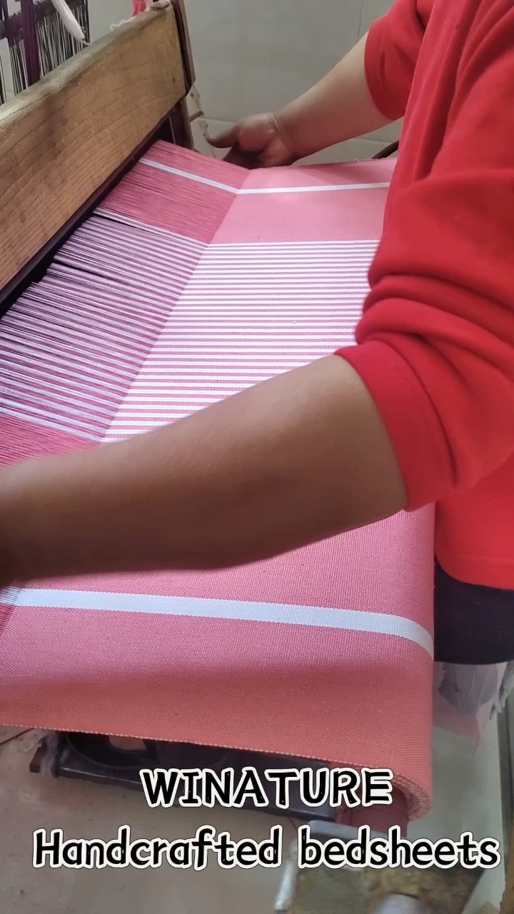 Winature 2023 New Breathable Cool Summer Sheet Set Handmade Wrinkle