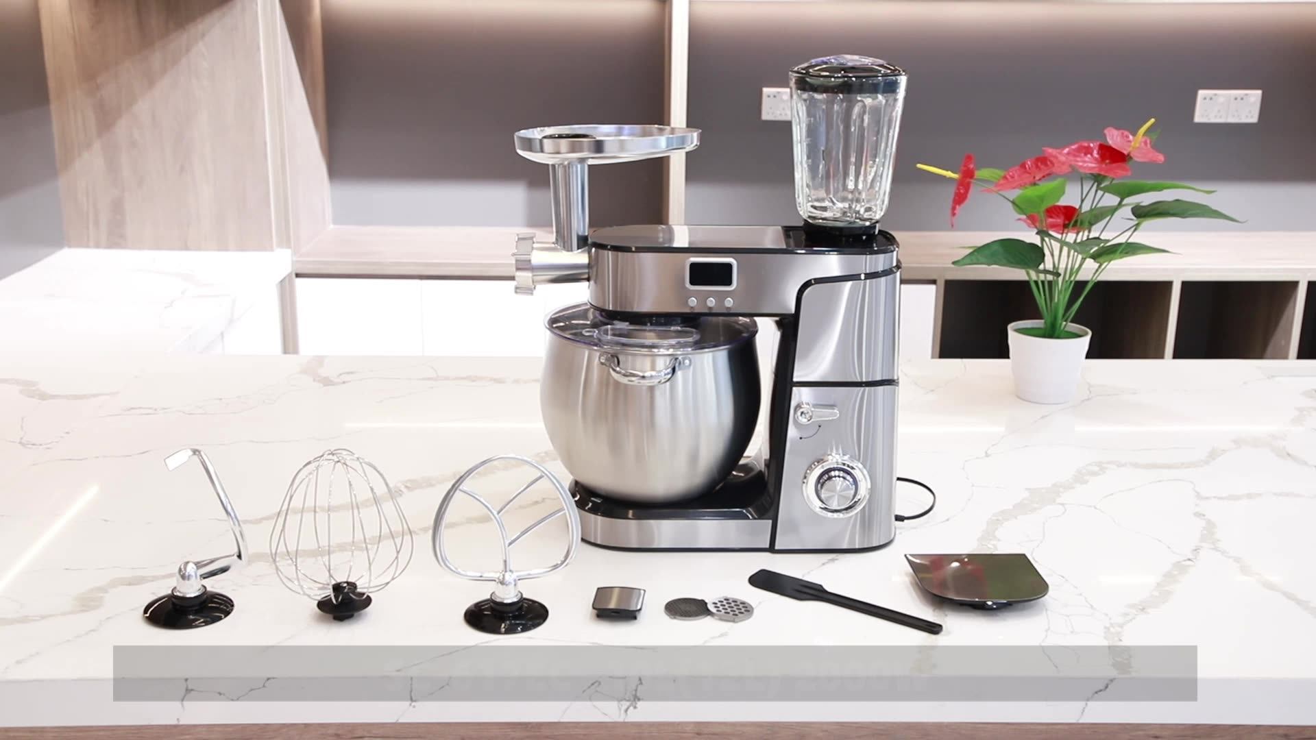 New Heavy Duty 6 Speed Powerful 2000w Mixer With Stainless Steel Bowl