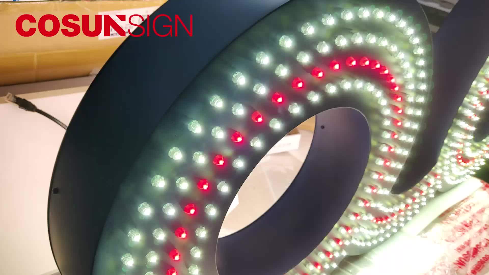 Custom Hanging Light Optical Shop Advertising Aluminum Led Letter Sign 