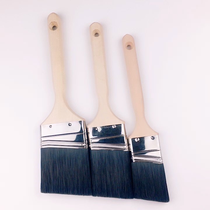 Tapered Brush,Angled Paint Brush,Synthetic Paint Brush With Long Wooden