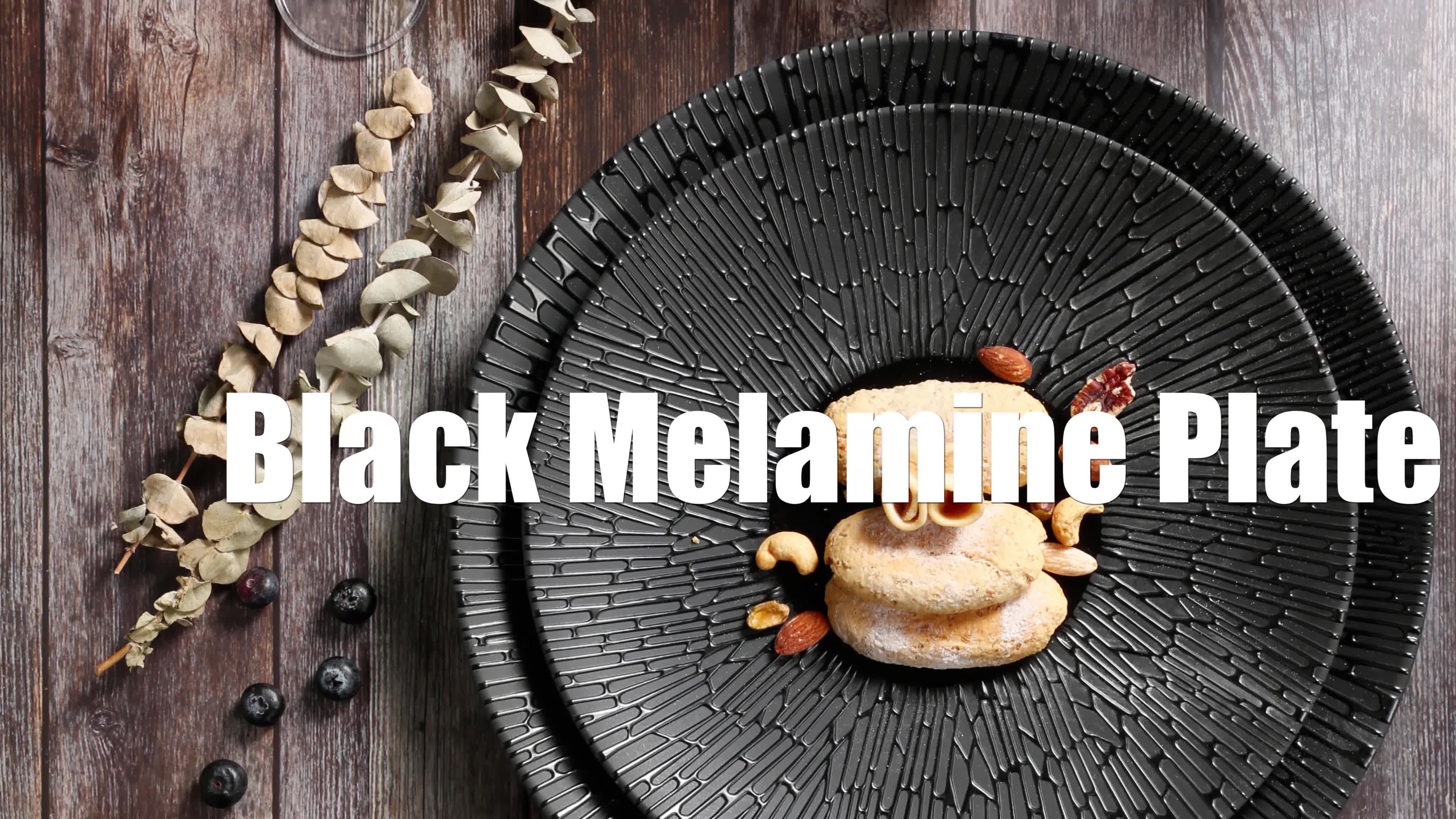 Factory Supplies Customized Logo Japanese Oval Black Restaurant Plates