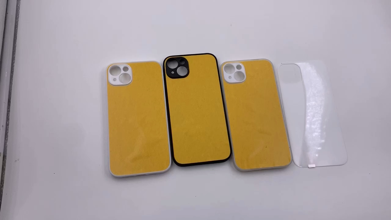 Blank 2d Sublimation Glass Insert Phone Case For Iphone 14 Plus