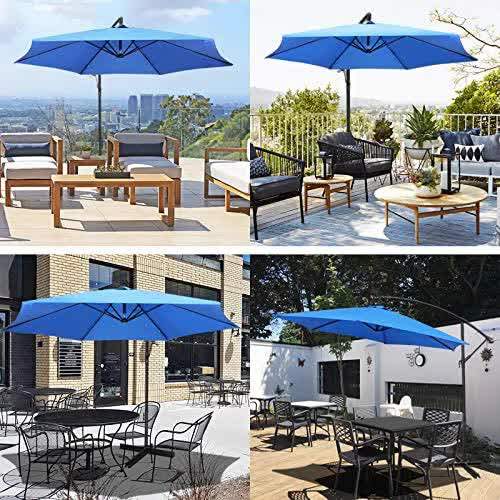 10 Ft Offset Cantilever Patio Umbrella Outdoor Market Hanging Umbrellas