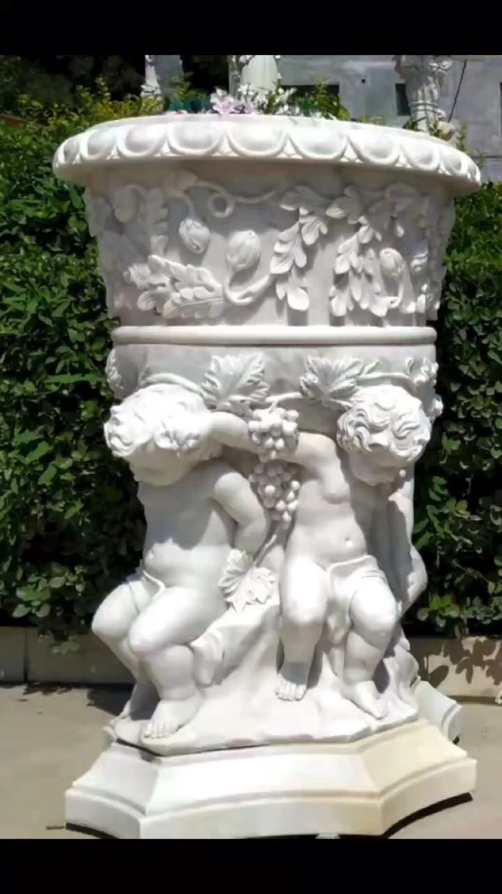 Custom Hand Carved Stone Outdoor Flower Pot Vase For Outdoor Entrance Buy Flower Vases,Stone