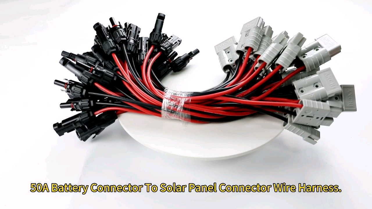 ANKG 2Pcs 50Amp 10Awg Battery Quick Connect Electric Forklift Cable With O Ring Terminal,32cm/1ft With Quick Connector For Carts