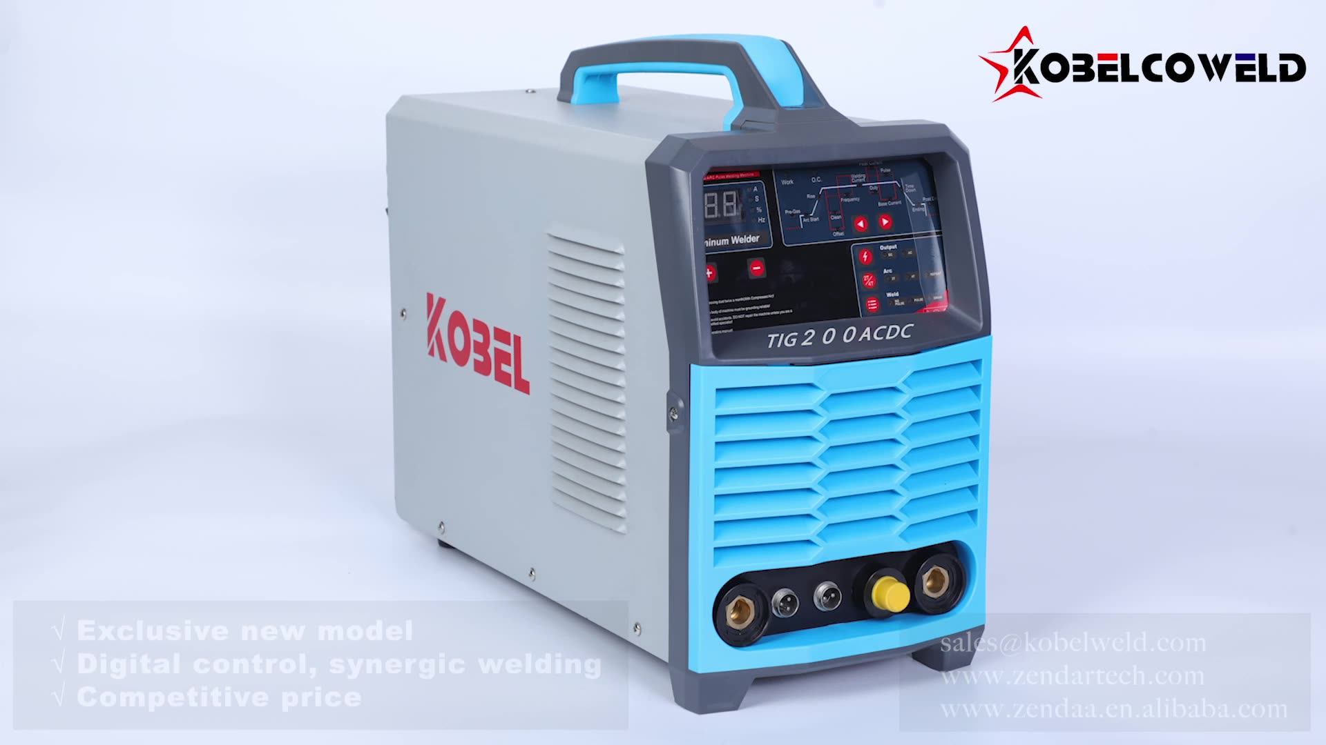 Aluminum Welder Ac Dc Tig 200 Amp Hf Tig/stick Welder Digital With