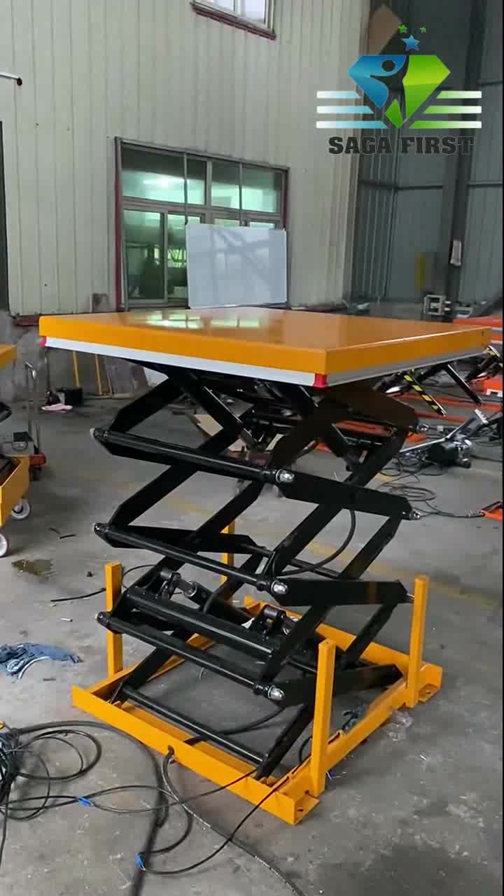 Stationary Hydraulic Scissor Lift For Loading And Unloading Containers