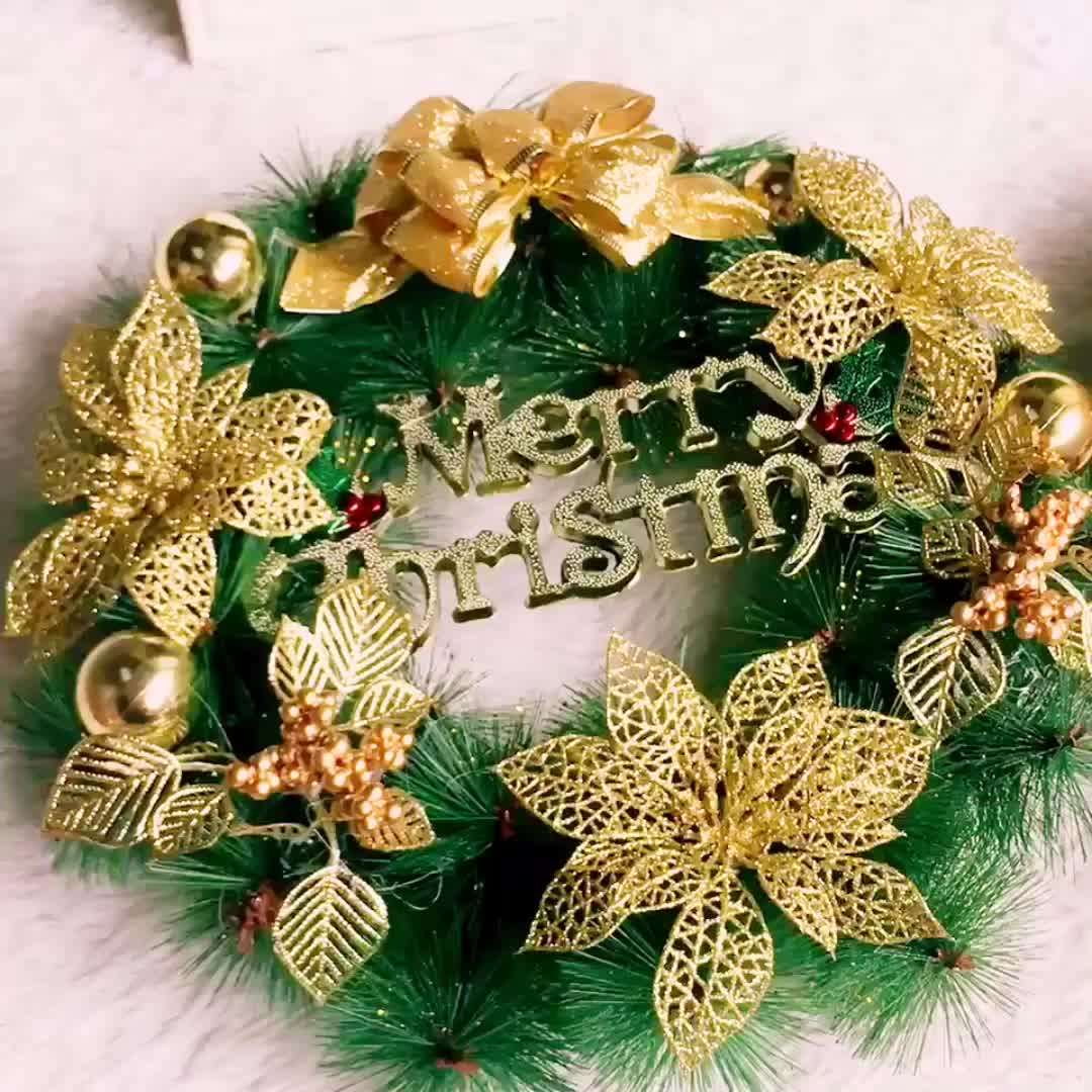 Red Bow Outdoor Indoor Christmas Jingle Bell Wreaths With Christmas Flowers Buy Christmas