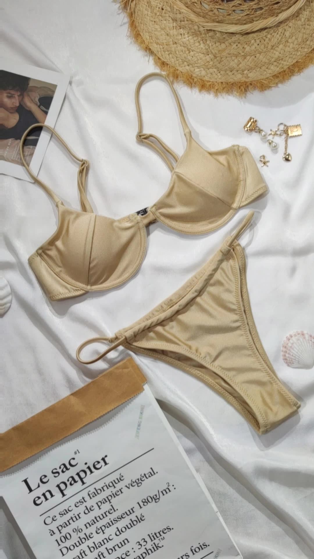 2023 Young Beach Mini Micro Bikini Girls String Seamless Bra Bikini