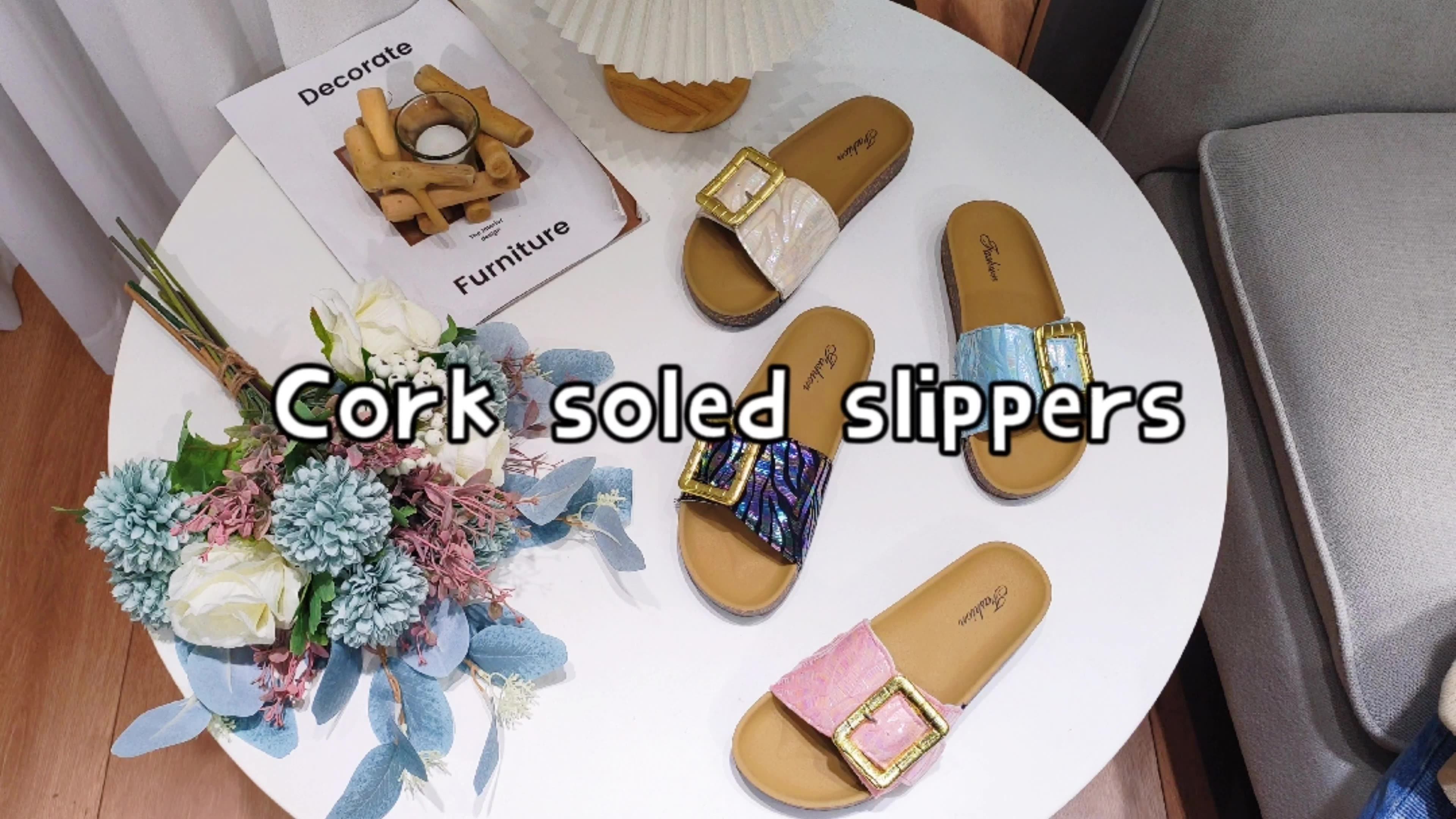 womens cork slides