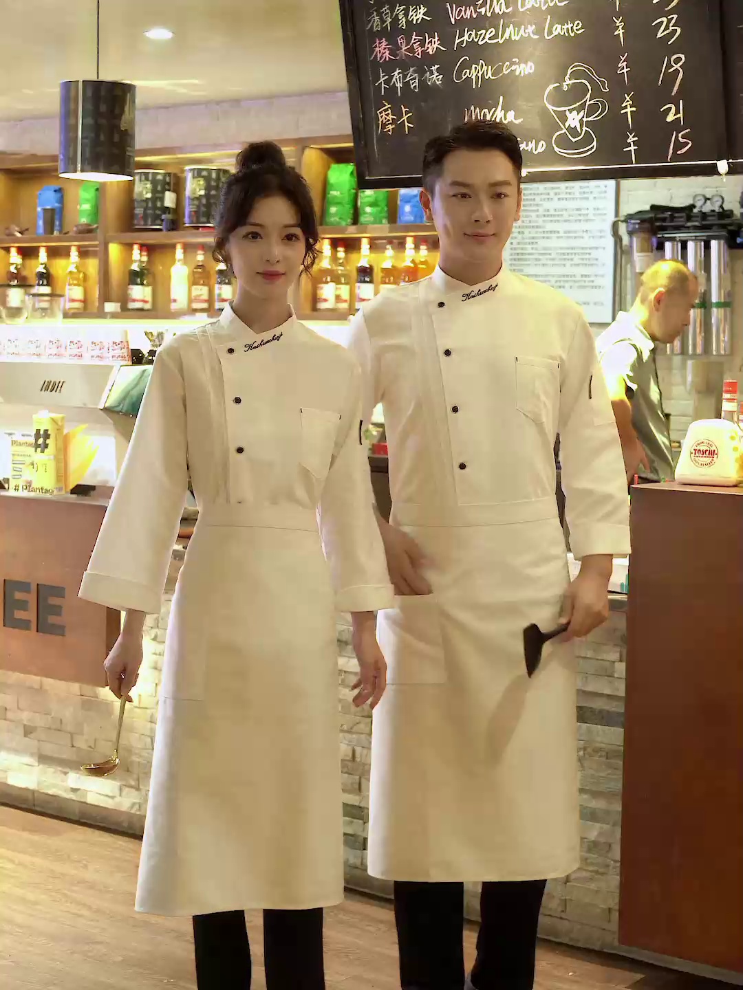 Quần áo làm việc đầu bếp nam ngắn tay mùa hè phục vụ khách sạn thợ làm bánh nhà hàng căng tin nhà bếp quần áo dài tay nữ đồng phục đầu bếp may sẵn 
