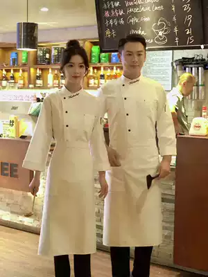 Chef men's long sleeves autumn and winter clothes hotel dining cake bakery restaurant canteen kitchen clothes women