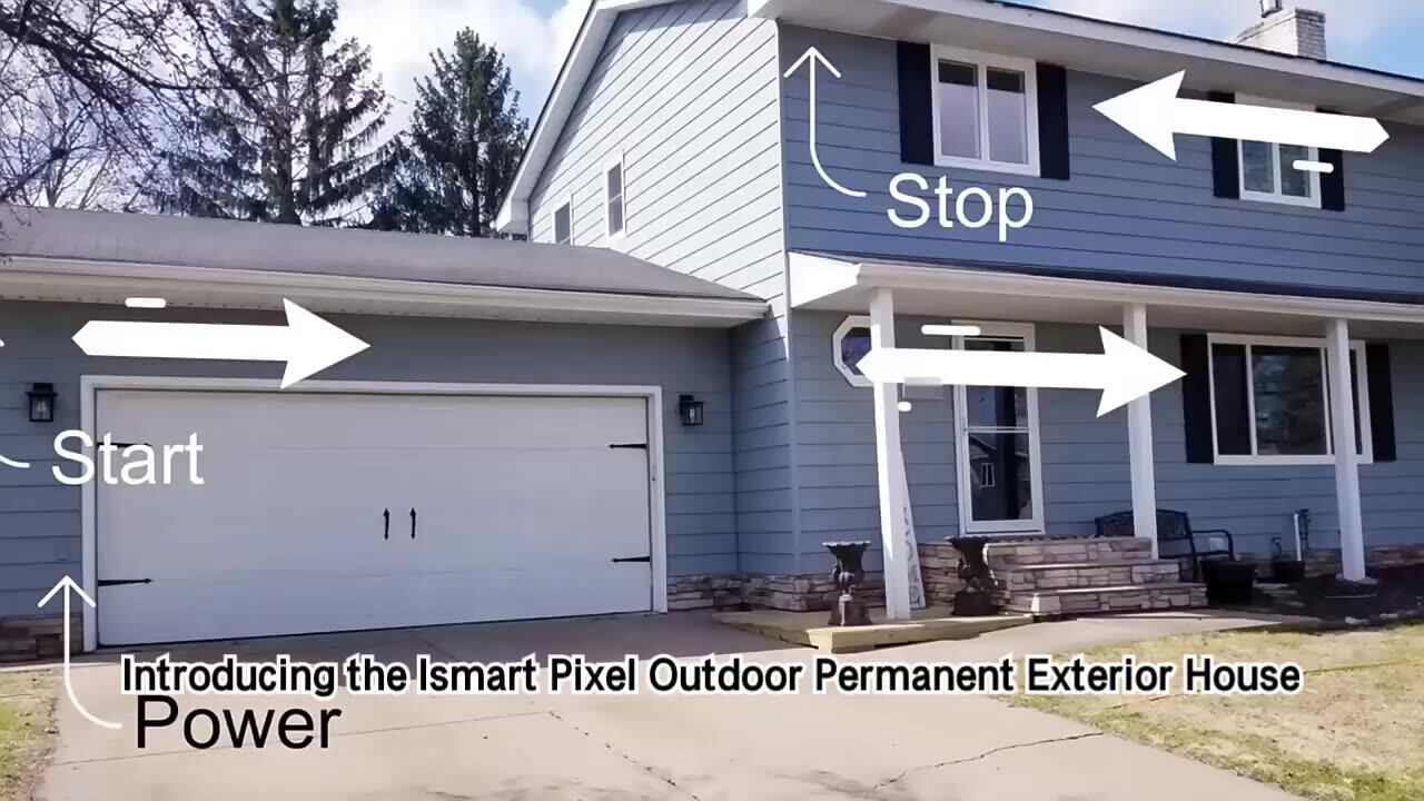 Holiday Smart Rgbic Led Christmas Permanent Outdoor Lights Track Home Under Eave Trim Led Pixel