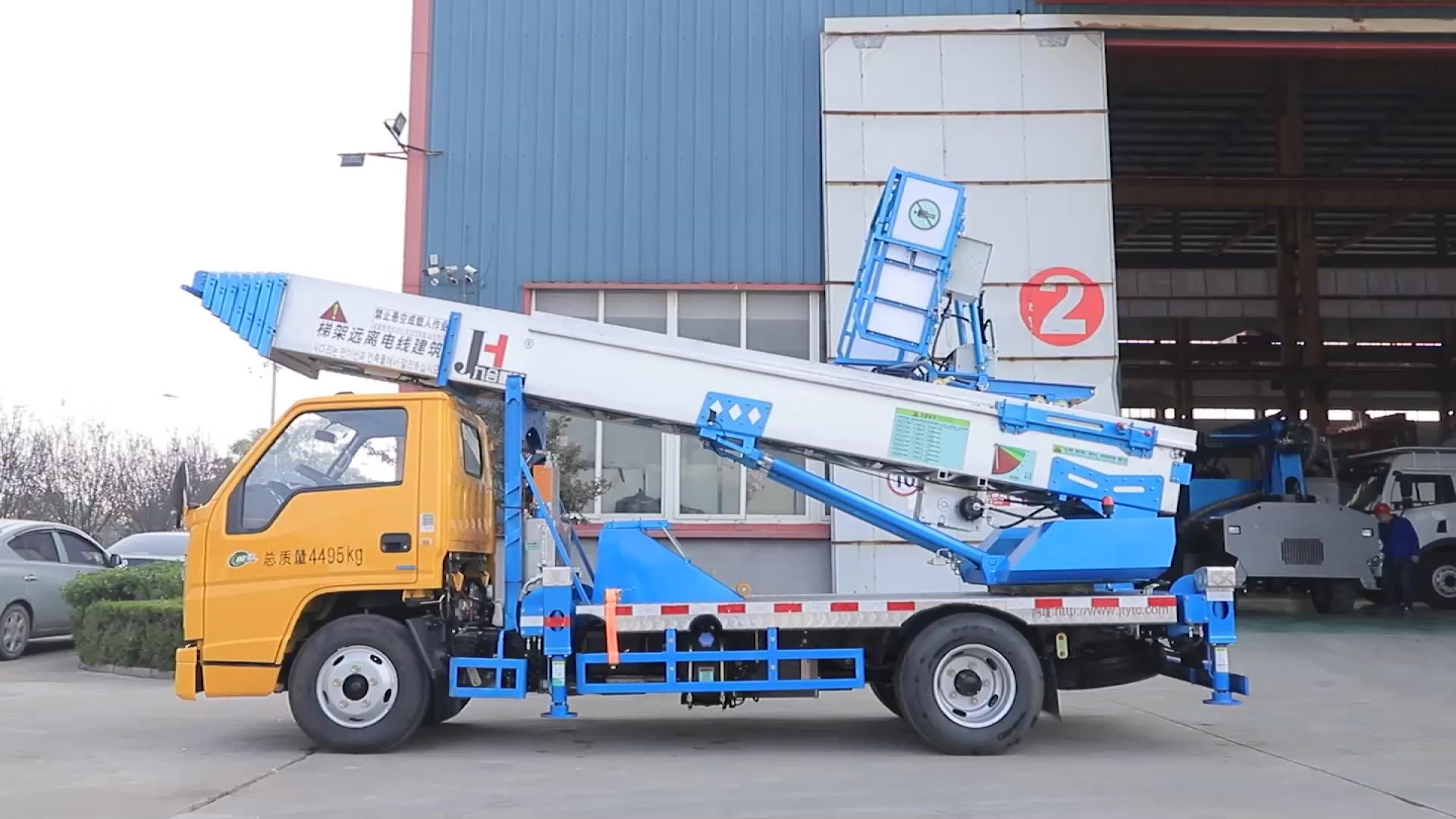 Jiuhe 32m 36m Telescopic Ladder Truck Lift New Condition Aerial Work