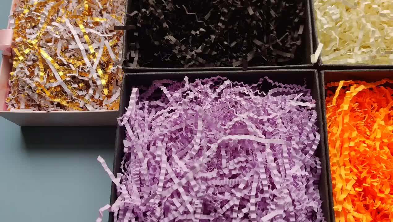 Recycled Packaging Kraft Packing Crinkle Paper Shred 100g/bag Crinkle