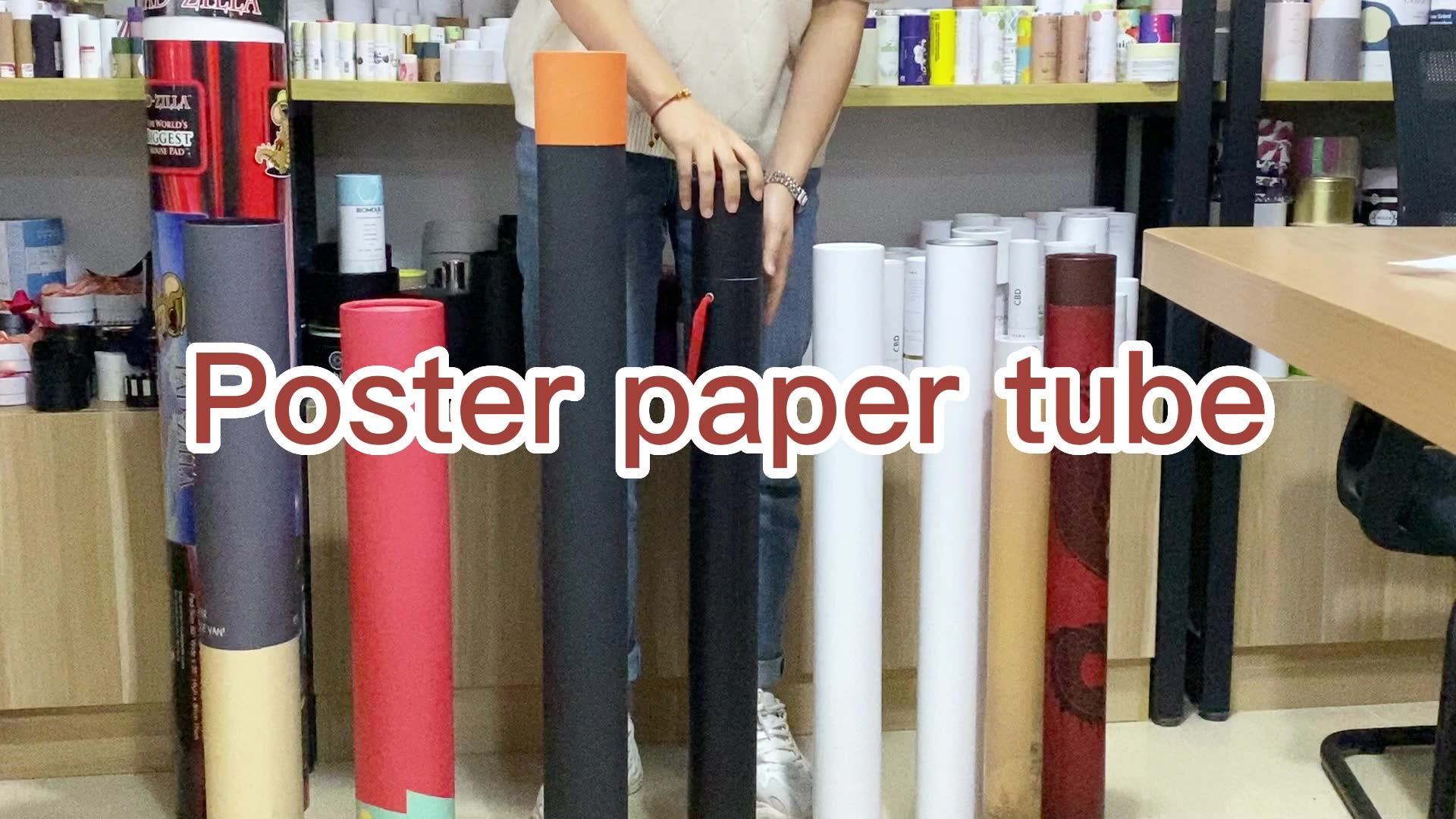 Custom Paper Kraft Round Tube Cardboard Shipping Tube Mailing Poster