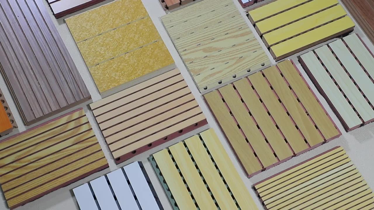 Acoustic Panels Fireproof Profile Wall Soundproofing Wooden Grooved