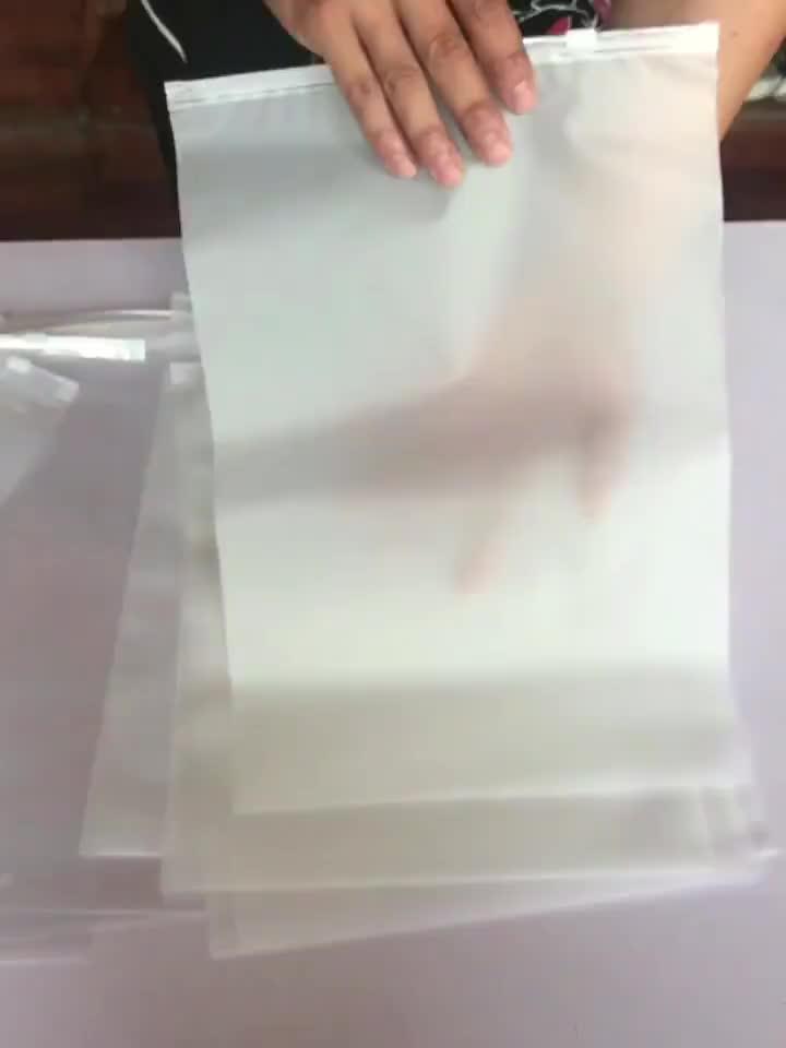 New Design Frosted Poly Zip Lock Tshirt Packaging Plastic Bag With Own