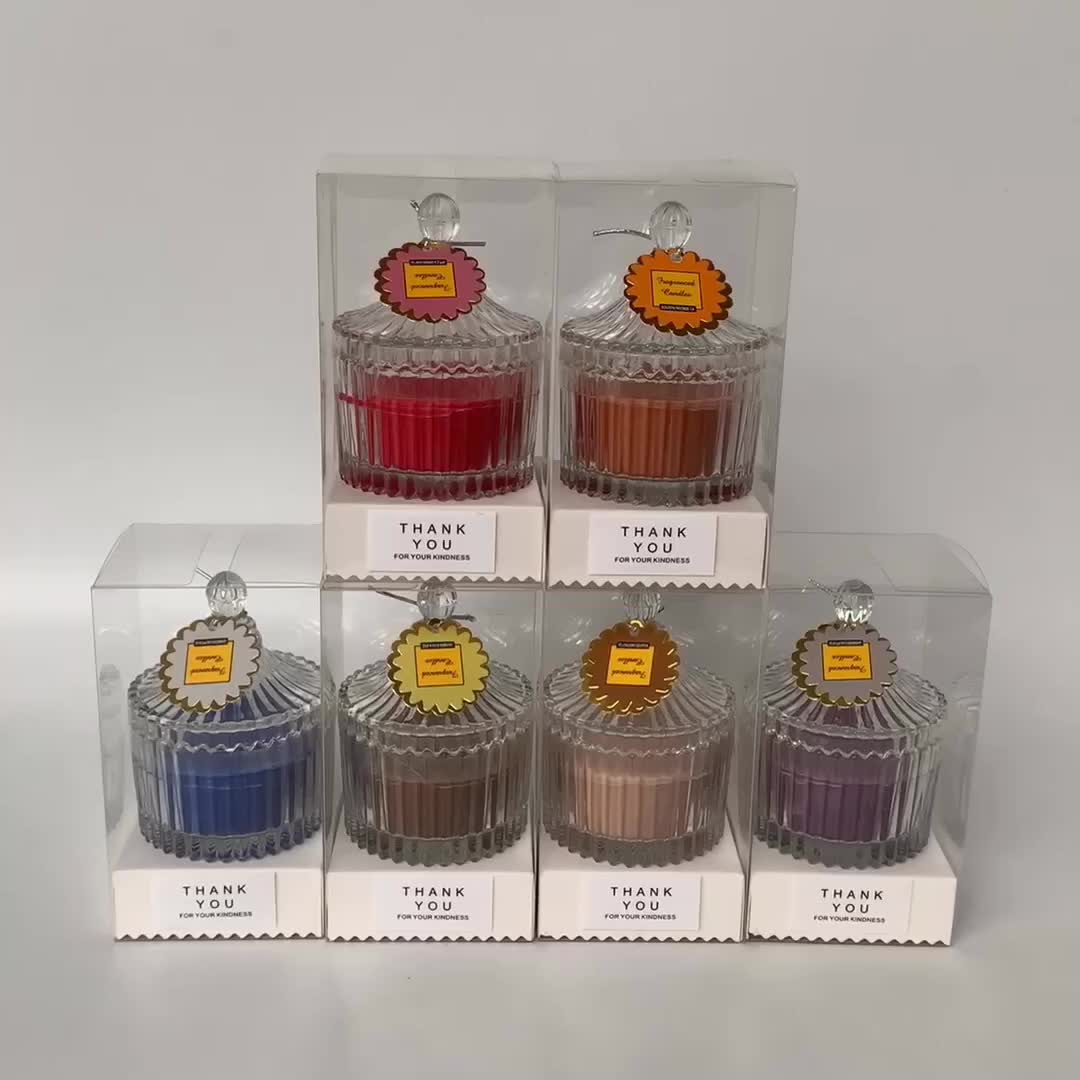 Candle With Crystal White Orchid & Ivy Perfumed Aroma Candle In Glass