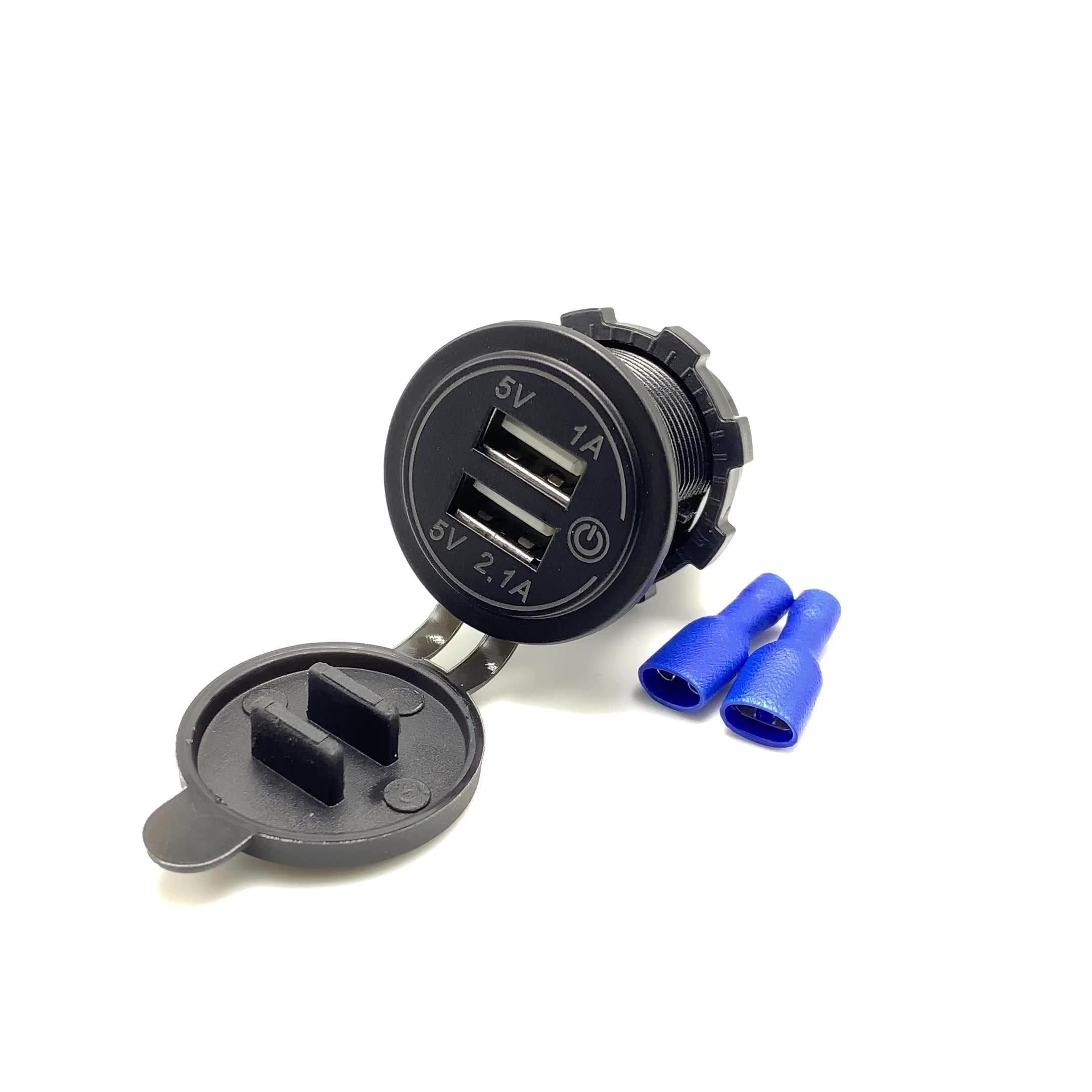 3.1a 12 - 24 Volt Dual Port Socket Usb Charger With Touch Power On Off ...