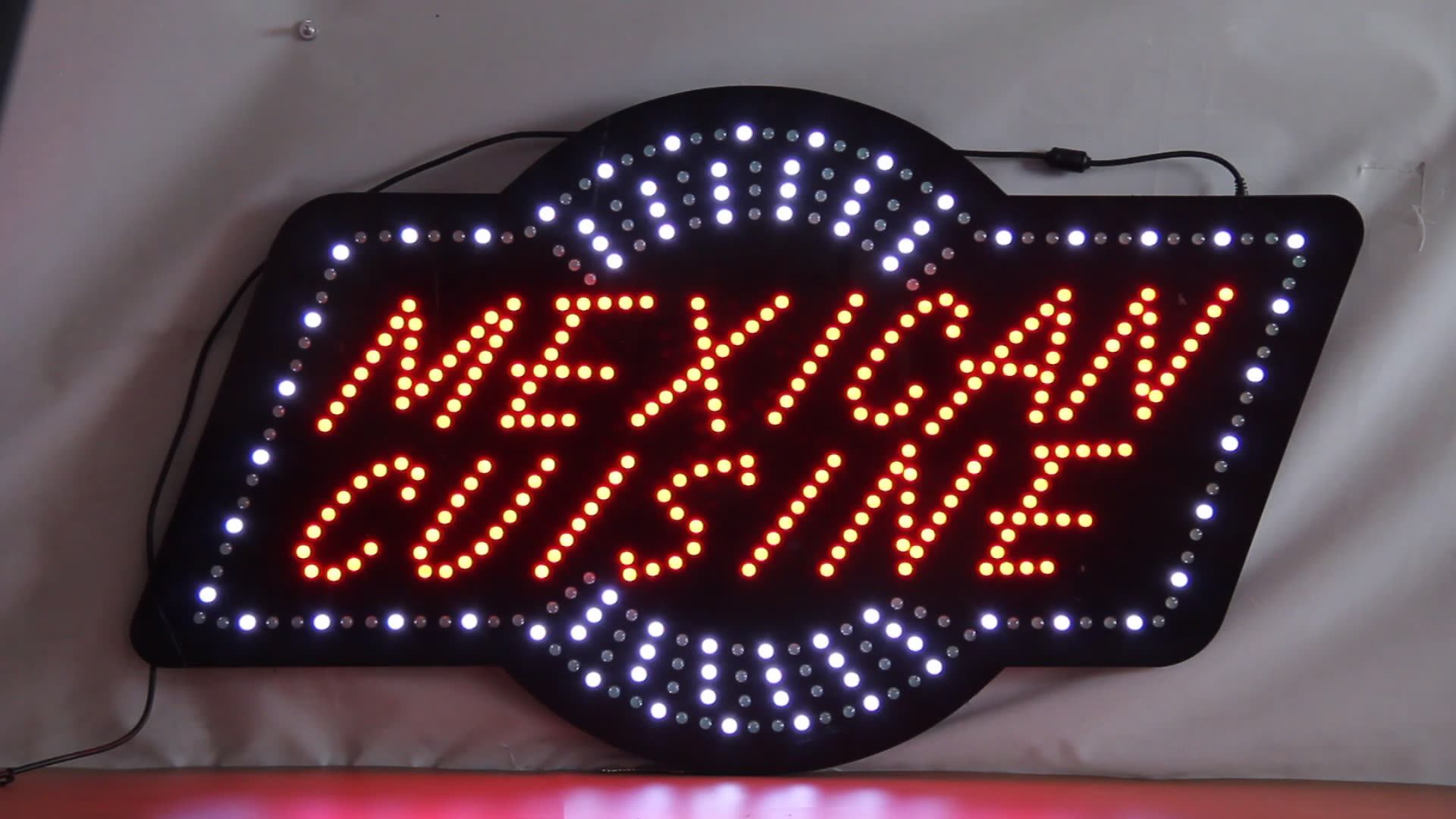 18*30 Inch LED Mexican Cuisine Advertising Sign - Bright & Animated