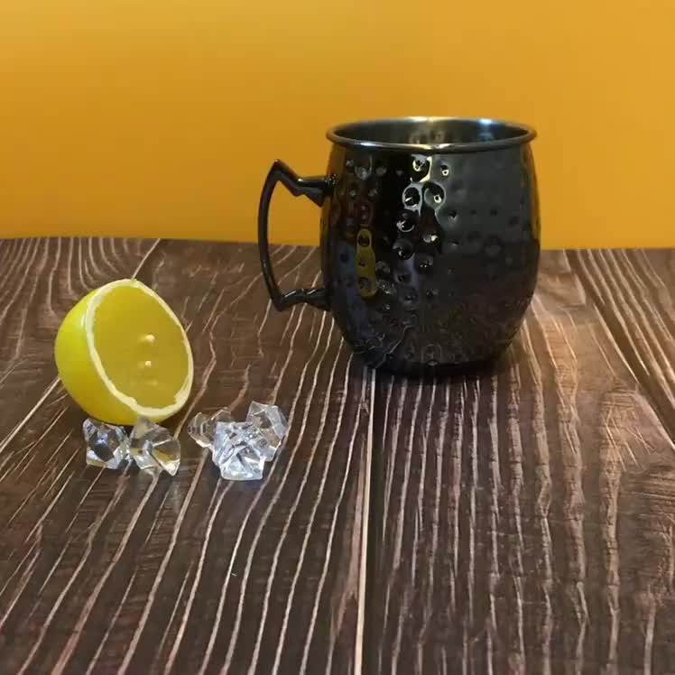 Moscow Mule Mug 550ml Black Gunmetal Plated Wholesale Stainless Steel