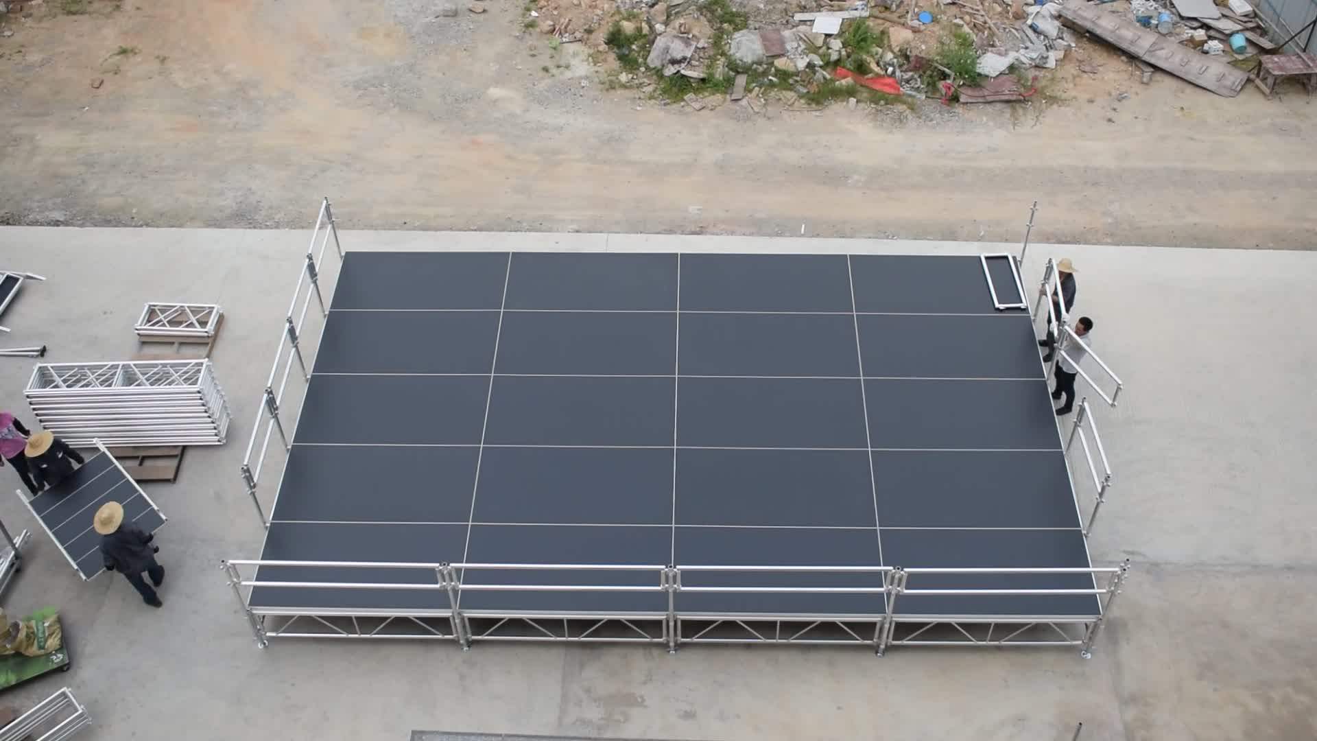 Outdoor Portable Aluminum Stage With Truss And Roof For Sale With 18