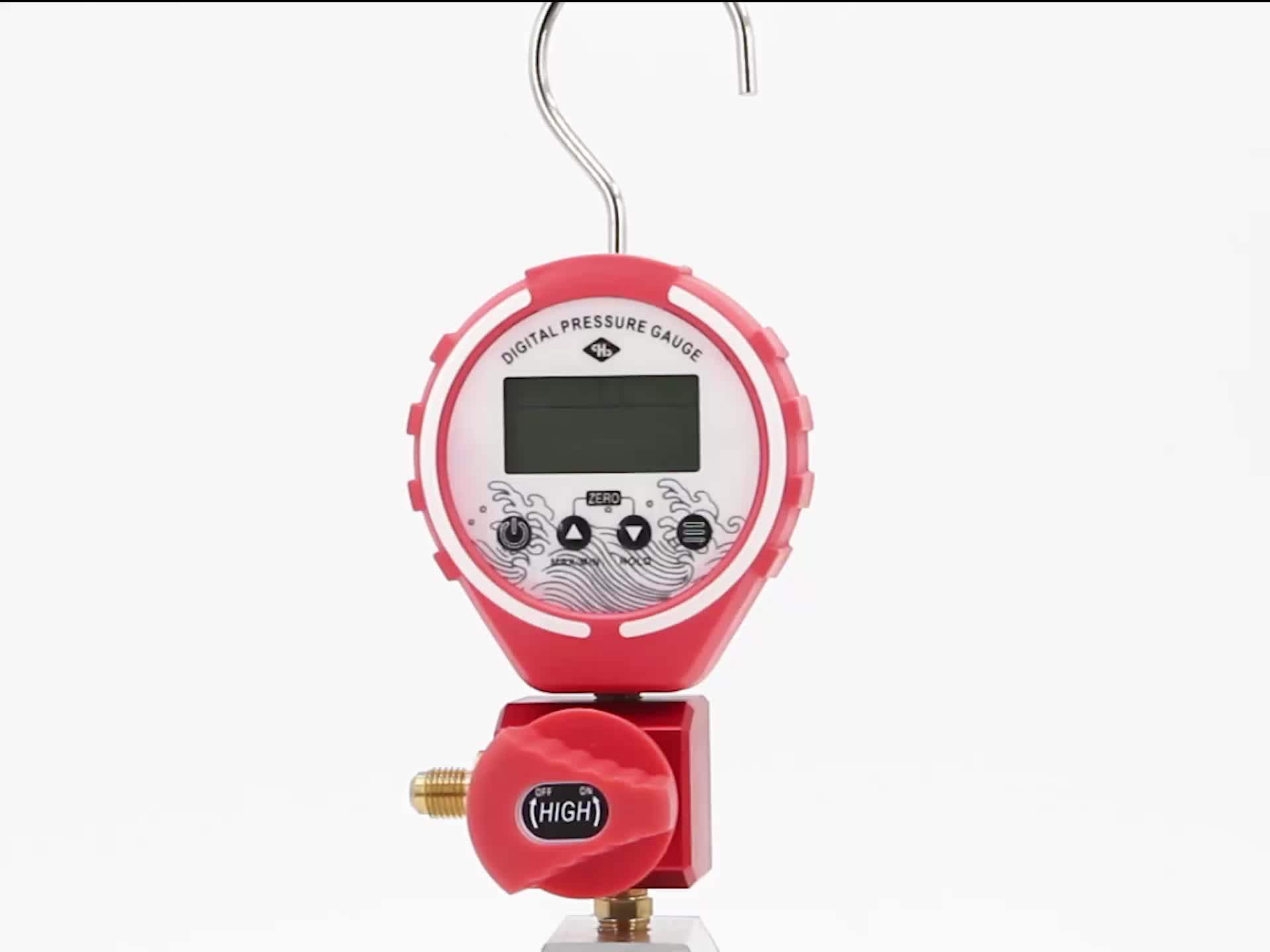 Refrigerant Refrigeration Digital Electronic Double Pressure Gauge