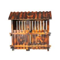 Anti-corrosion wood trash can outdoor park scenic area carbonized wood trash can anti-corrosion solid wood retro trash can