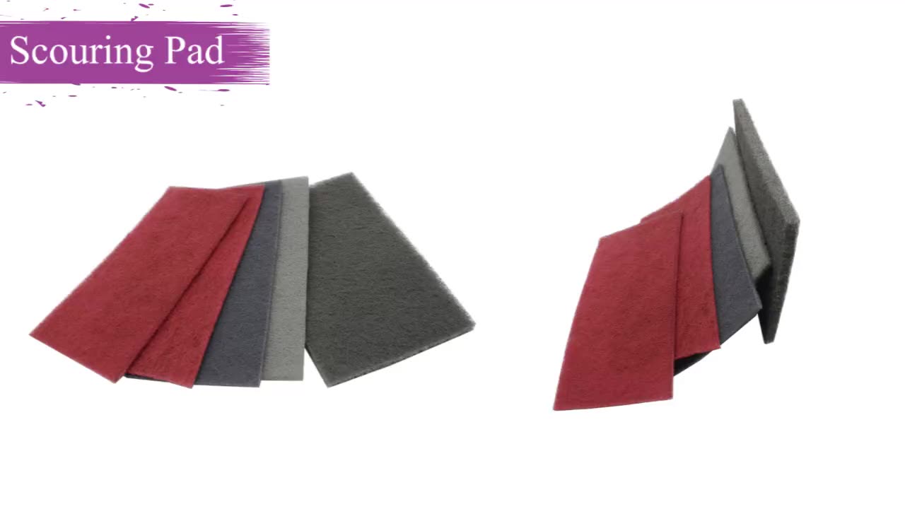 Flexible Handheld Abrasive Scotch Brite Scouring Pad 9''*6'' Auto Body Scuffing Pad For Sanding
