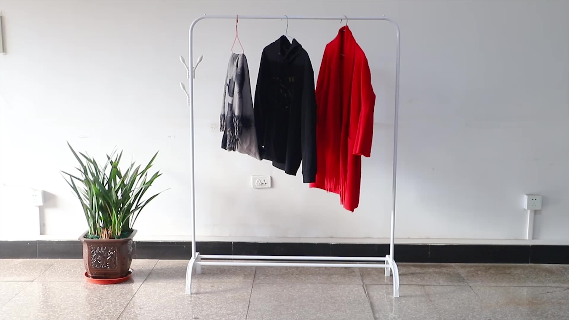 New Storage Coat Stand Portable Cloth Rack Space Saving Clothes Hangers
