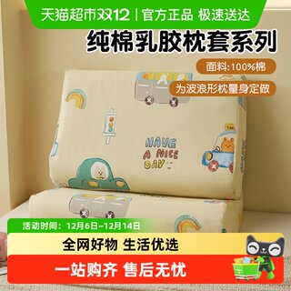 纯棉乳胶枕套一对全棉单只记忆枕芯套儿童枕头套30x50家用40x60