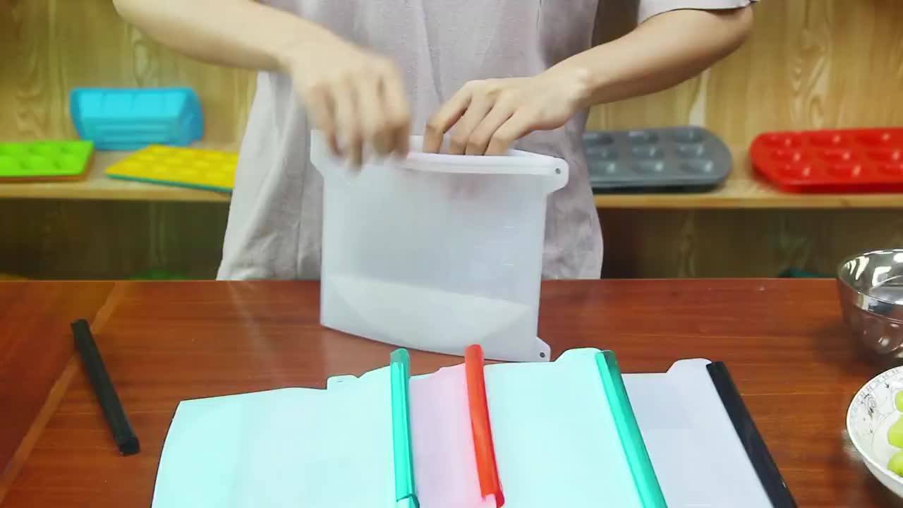 Reusable Silicone Fresh Food Bag Food Storage Waterproof Bags With
