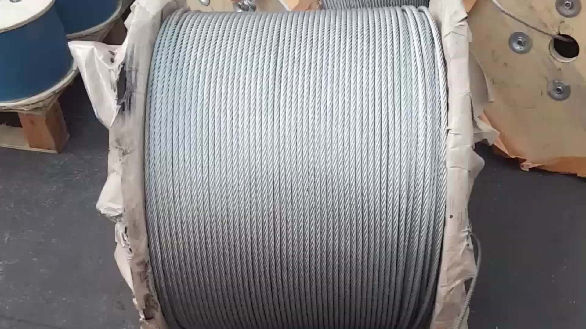 Hot Sale! Factory Supply Galvanized Steel Wire Rope 6x19 Fibre Core