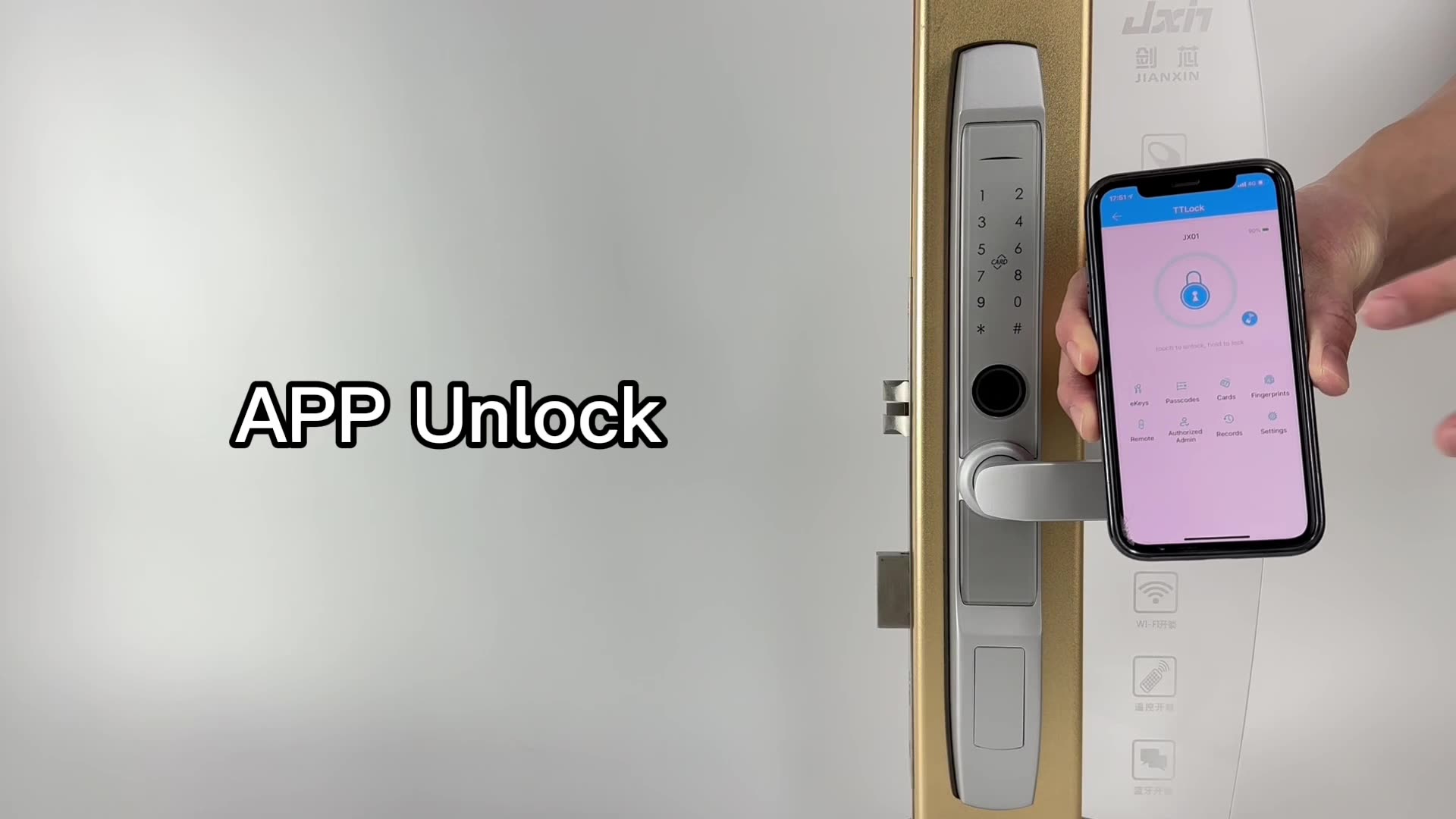 2023 New Product Ttlock Tuya Waterproof Aluminum Doors Locks Slim Smart