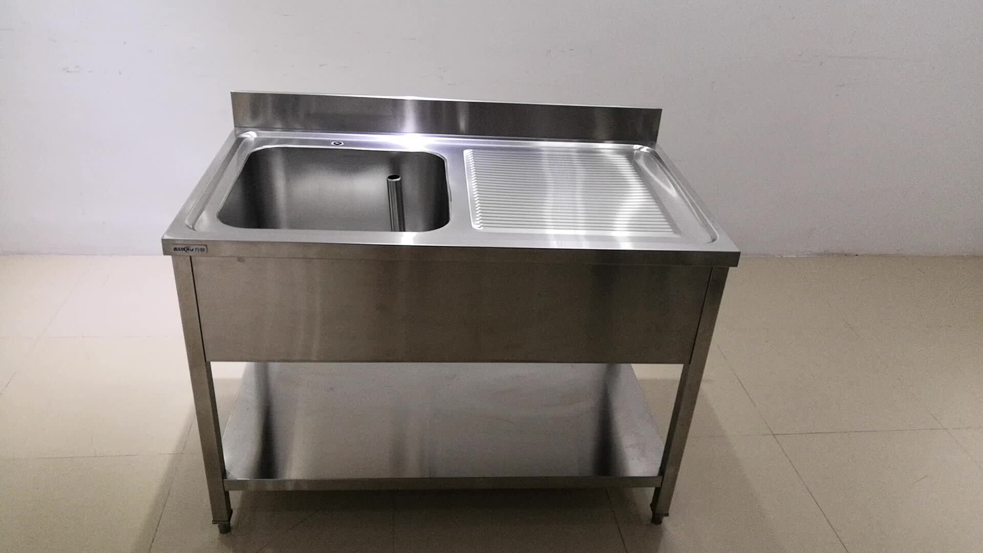 Single Bowl Commercial Outdoor Sink Table Factory/freestanding