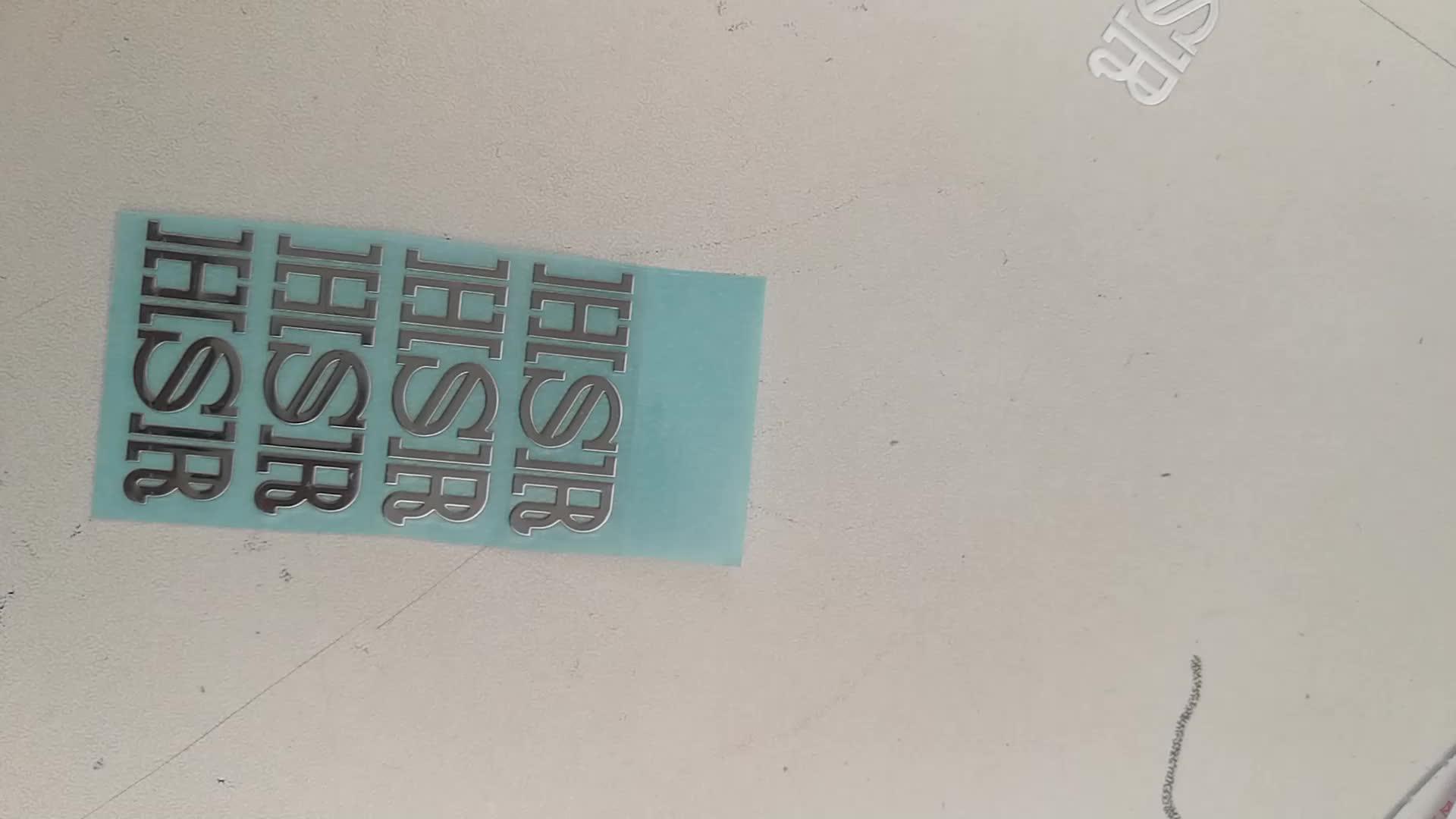 Custom Gold Metal Nickel Logo Stickers Label Electroplating Thin Self