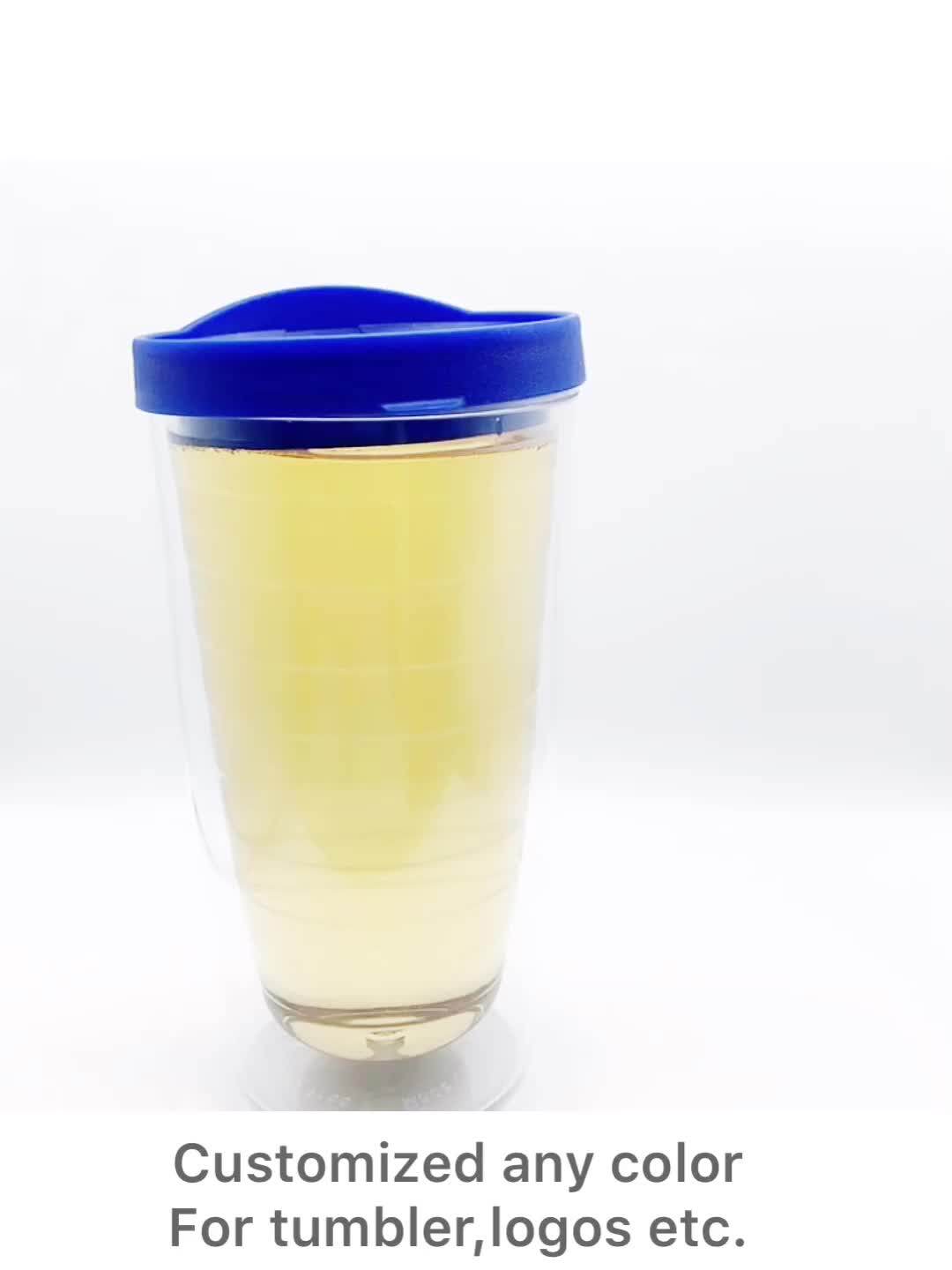 Bpa Free 16oz Double Wall Plastic Travel Coffee Mug With Nonspill Lid