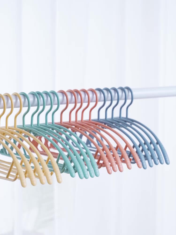 Traceless Fancy Clothes Hanger Round Plastic Clothes Hangers For