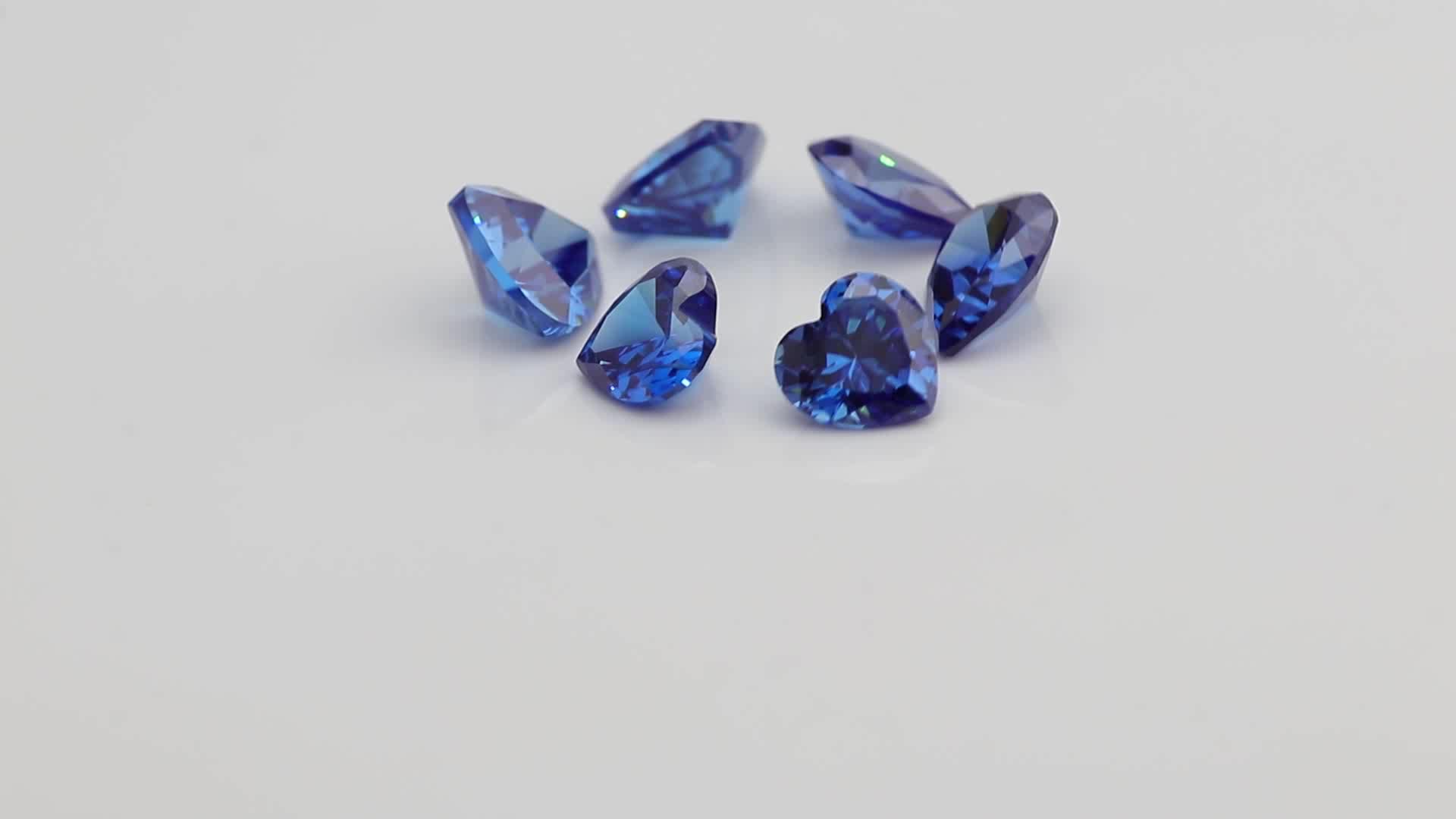 Pierres CZ Saphir Bleu Ovale 10x8 Mm - Lot De 8 Pierres Précieuses Lâches - Qualité AAAA
