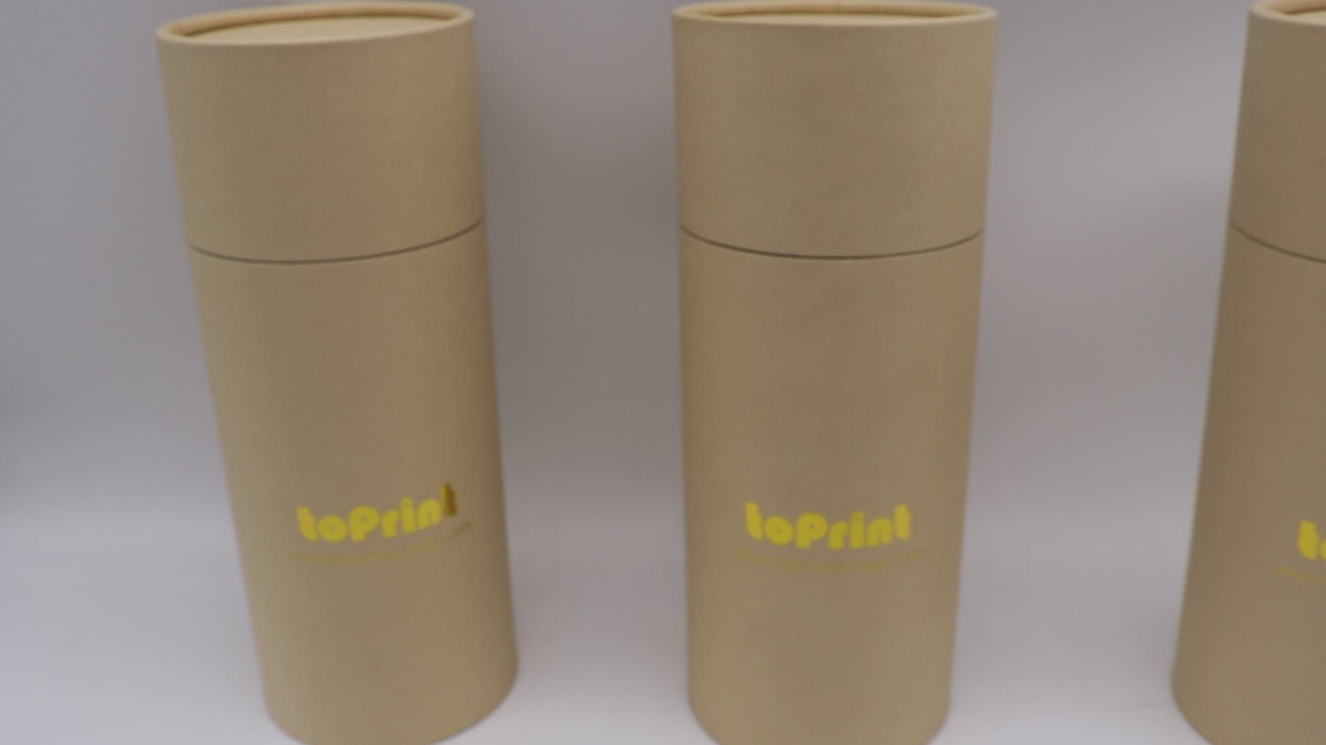 Custom Printed Cardboard Cylinder Candle Packaging Gift Round Kraft