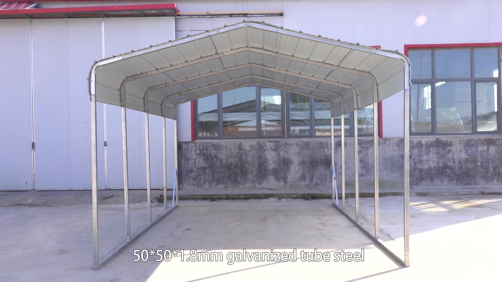 Low Cost Metal Steel Frame Portable Steel Canopy Fitting Galvanize