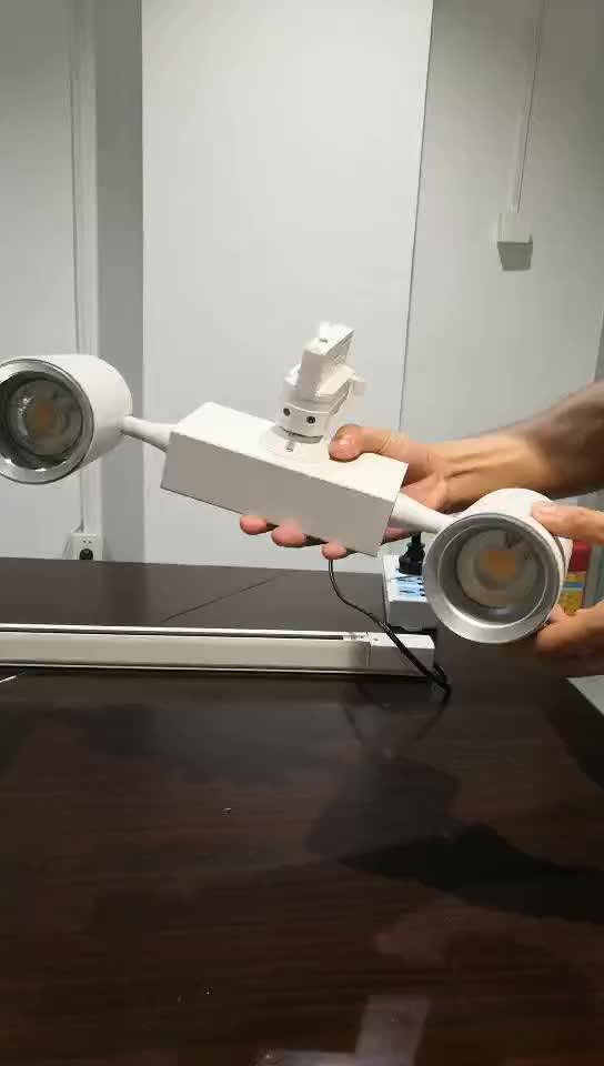 Flexible Track Mounting 3 Phase Double 30w Led Shop Light Led Track