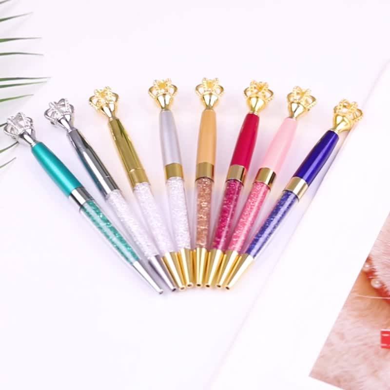 Gold Crown Ballpoint Pens With Blue Ink Luxury Crown Design Ball Pen