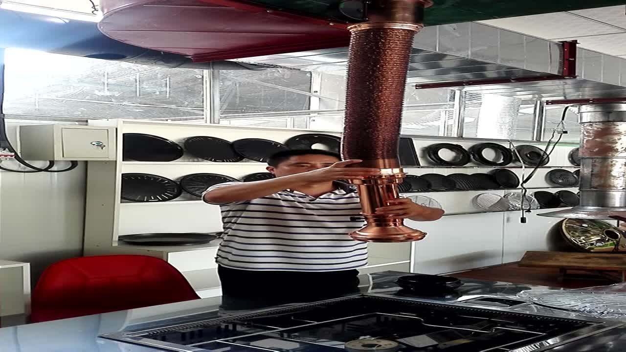 Korean Bbq Smoke Telescopic Extractor Exhaust Pipe Barbecue Smoker