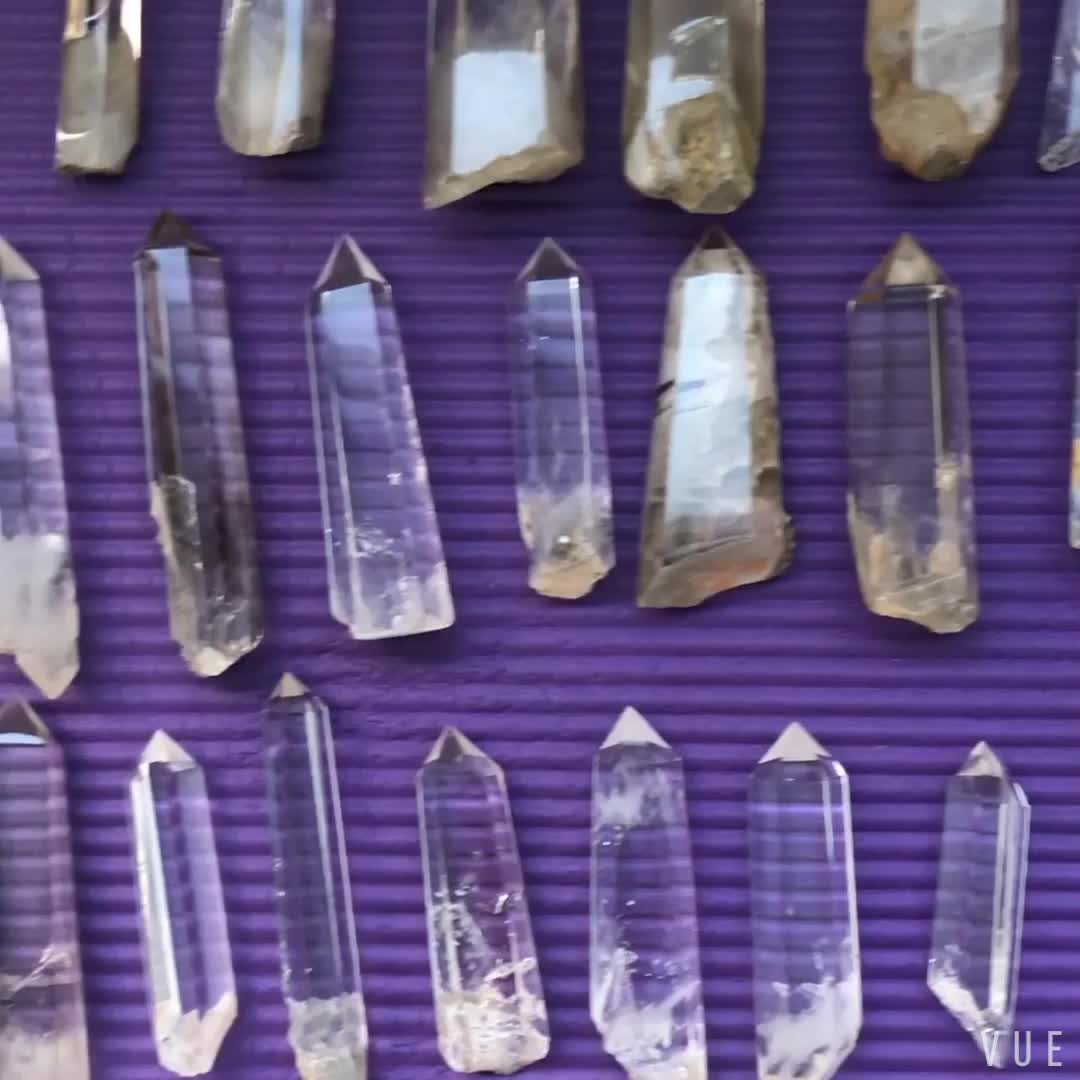 Crystal Points Rough Stone100 Natural Clear Quartz Crystal Wand Points