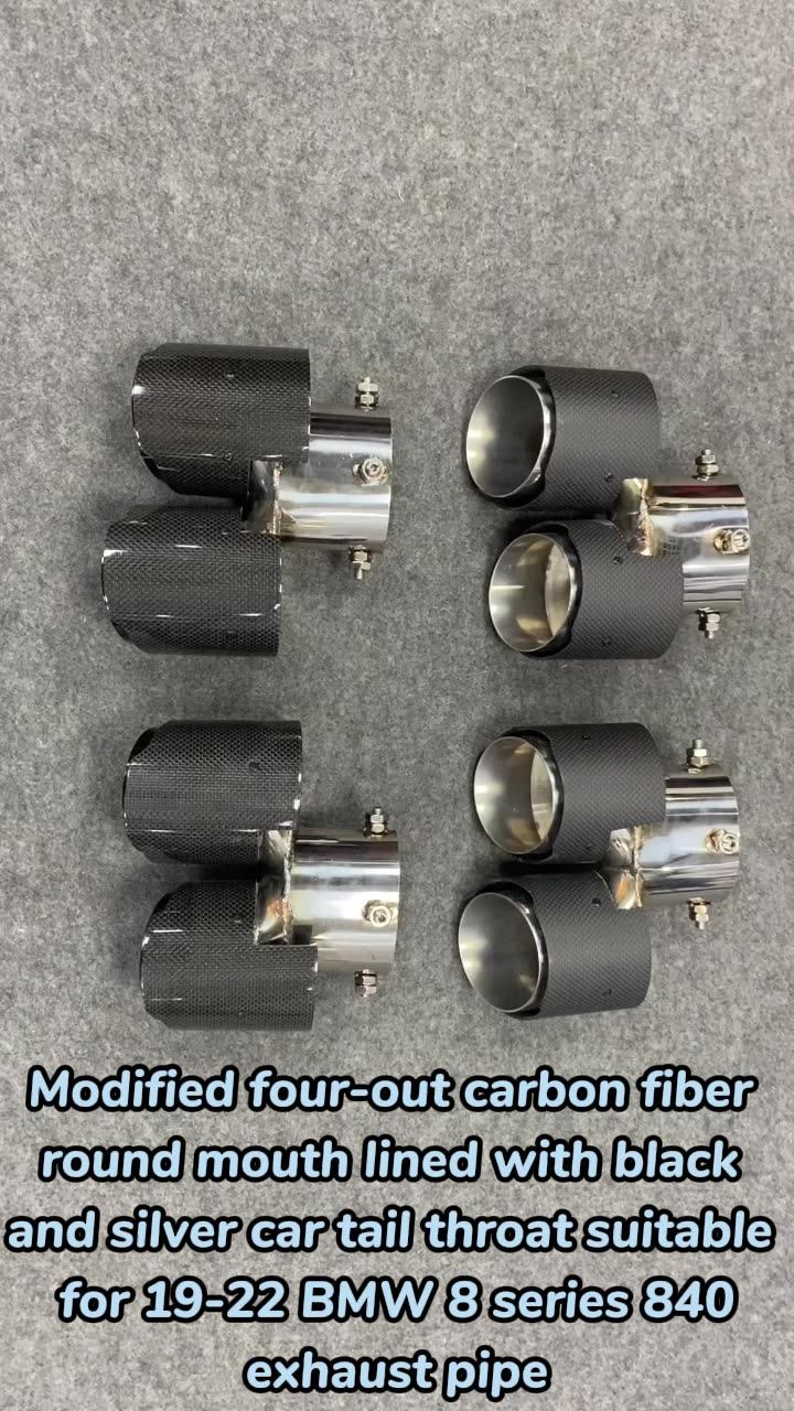 Sypes Stainless Steel Glossy Carbon Fiber Exhaust Tip For 2019-2022 Bmw ...